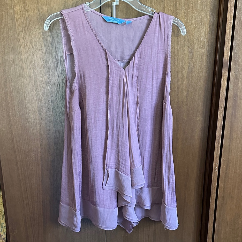 Simply Vera Vera Wang Sleeveless Lavender Blouse